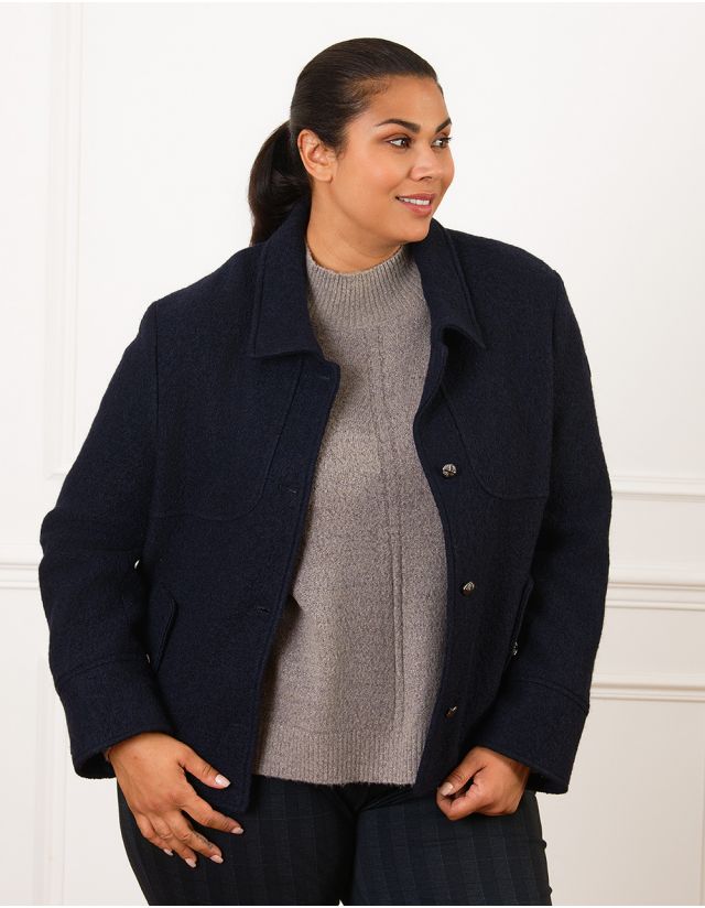 Veste chic laine marine