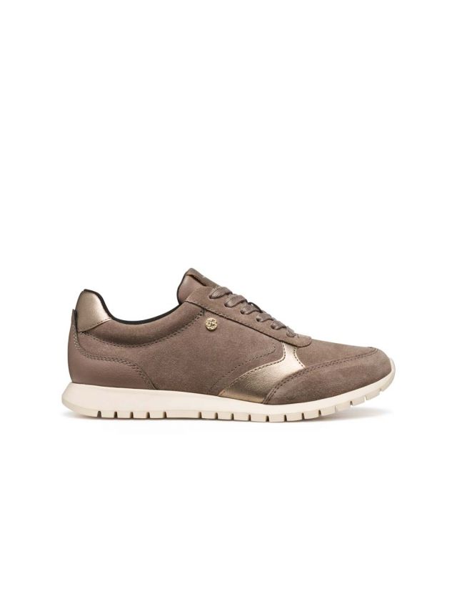 Baskets basses cuir beige