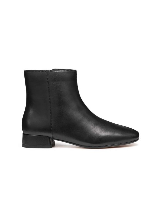 Bottines chic cuir noir