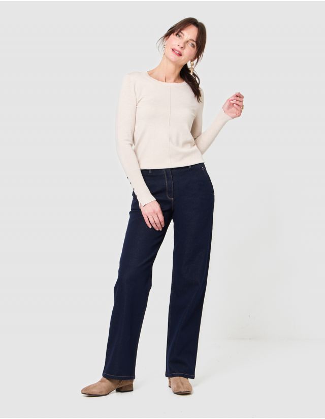 Jean large coton brut