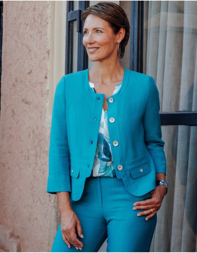 Veste tailleur vert