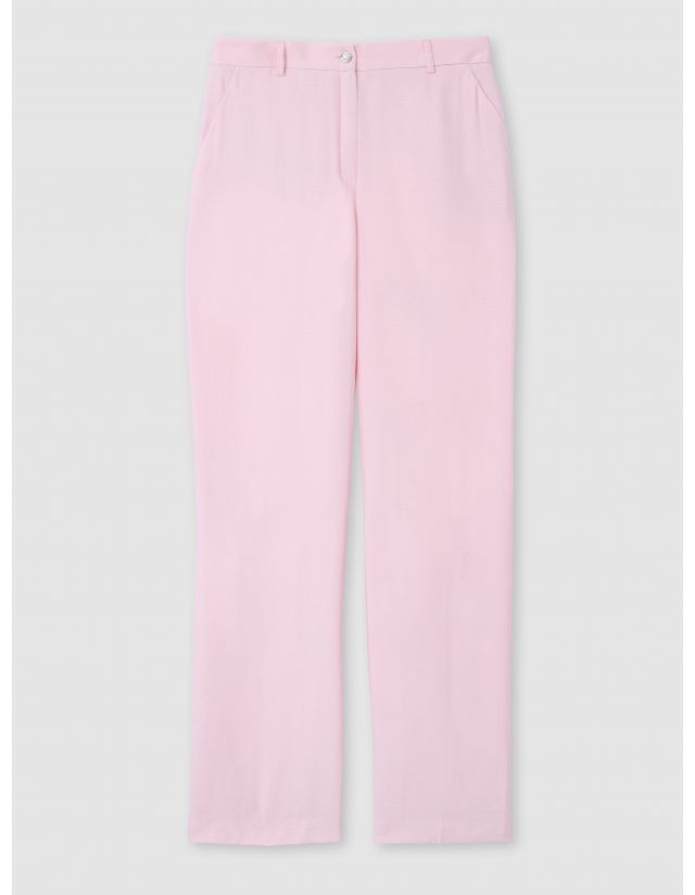 Pantalon tailleur rose