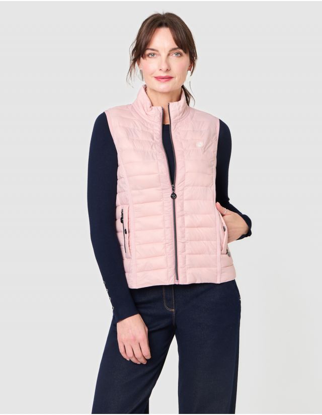 Veste sans manches rose