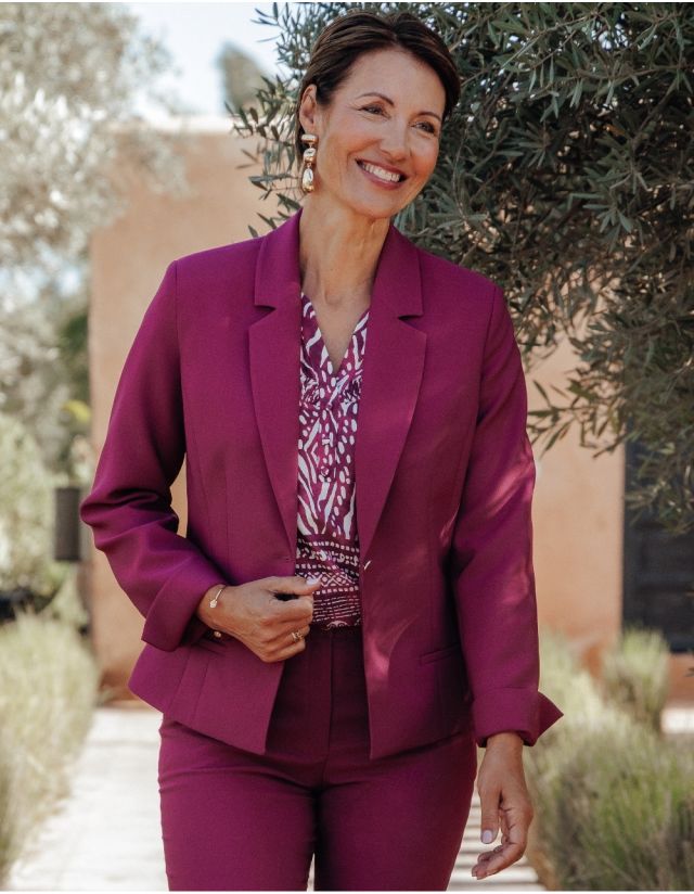 Veste tailleur violet