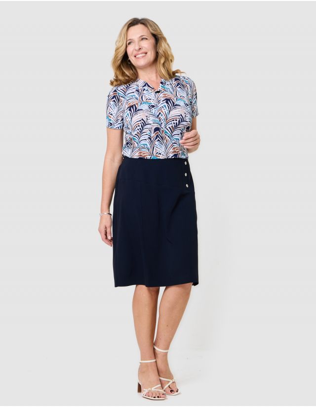 Jupe évasée bleu marine