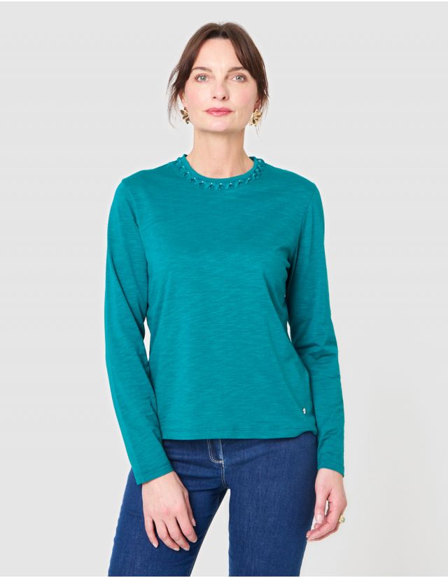 T-shirt coton modal vert