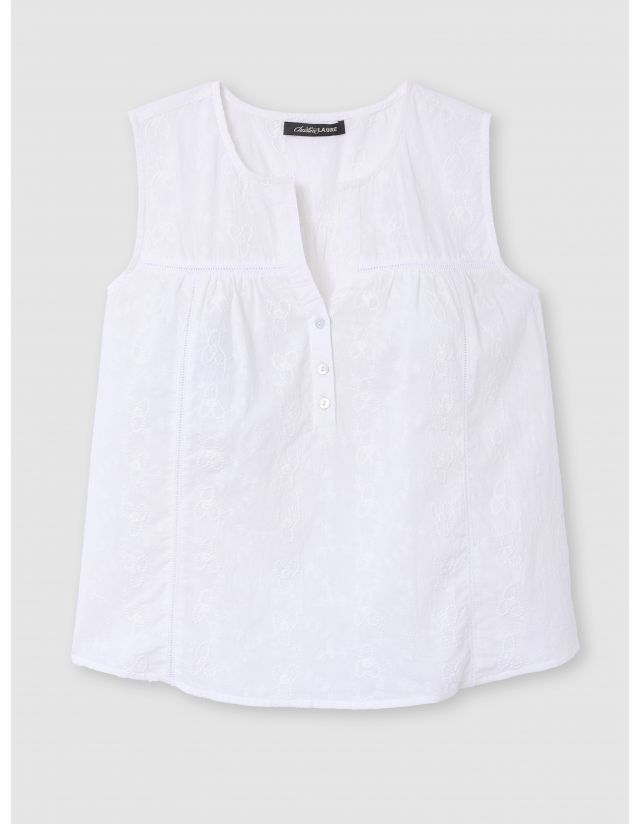 Blouse sans manches coton