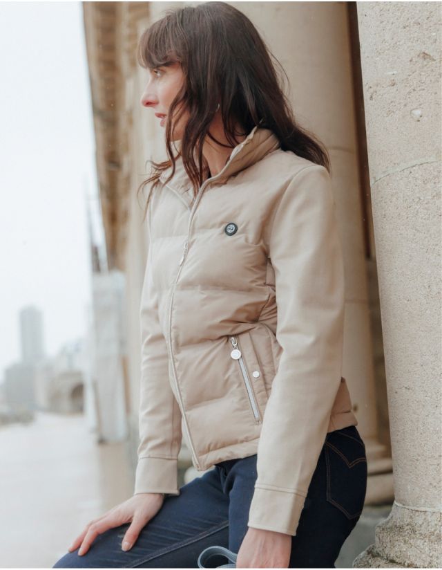 Veste matelassée beige