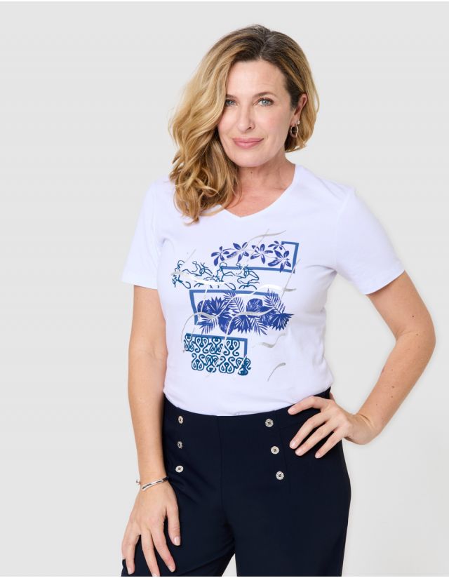 T-shirt imprimé blanc