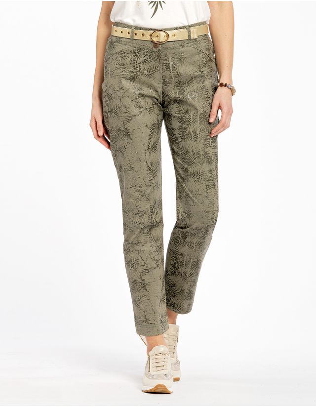 Pantalon kaki imprimé