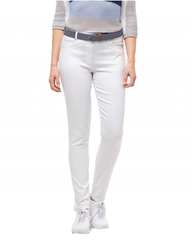 Jean blanc stretch coton