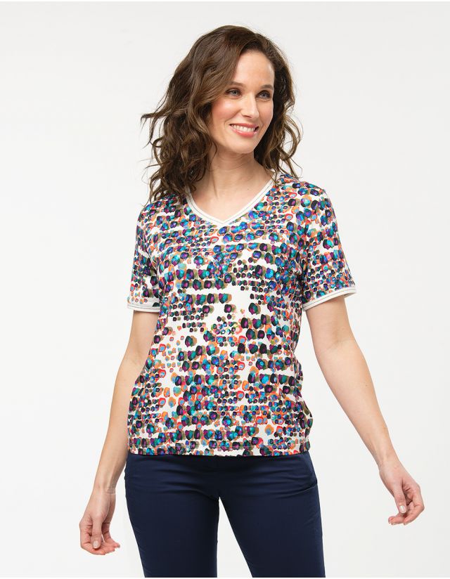 Top imprimé multicolore