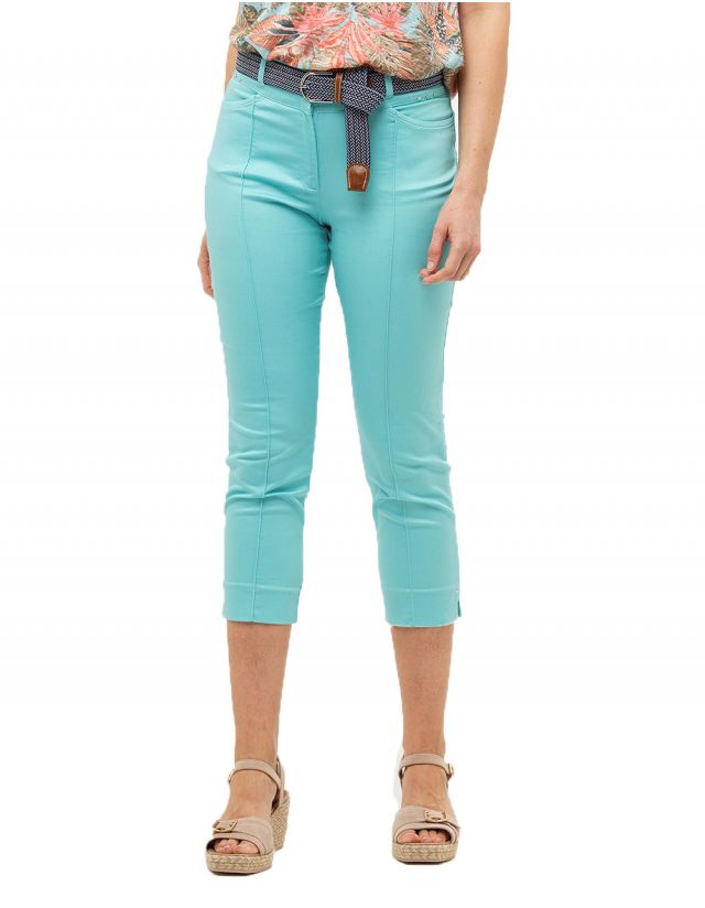 Pantacourt vert jade