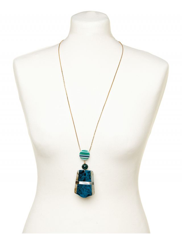 Pendentif vert saphir