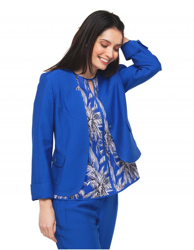 Veste chic bleu roi