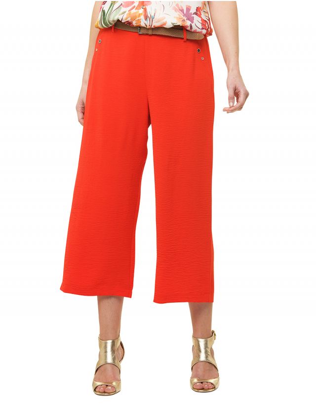 Pantacourt fluide orange