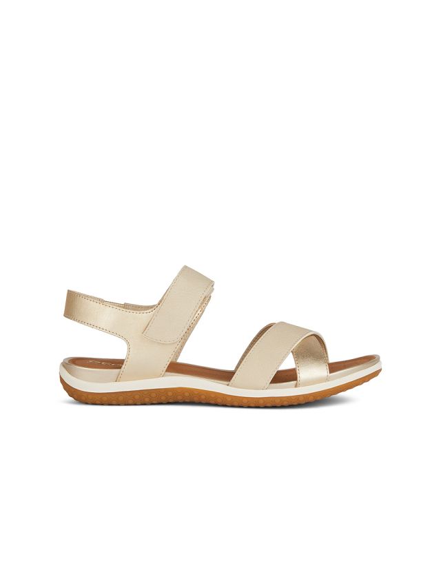 Sandales plates taupe