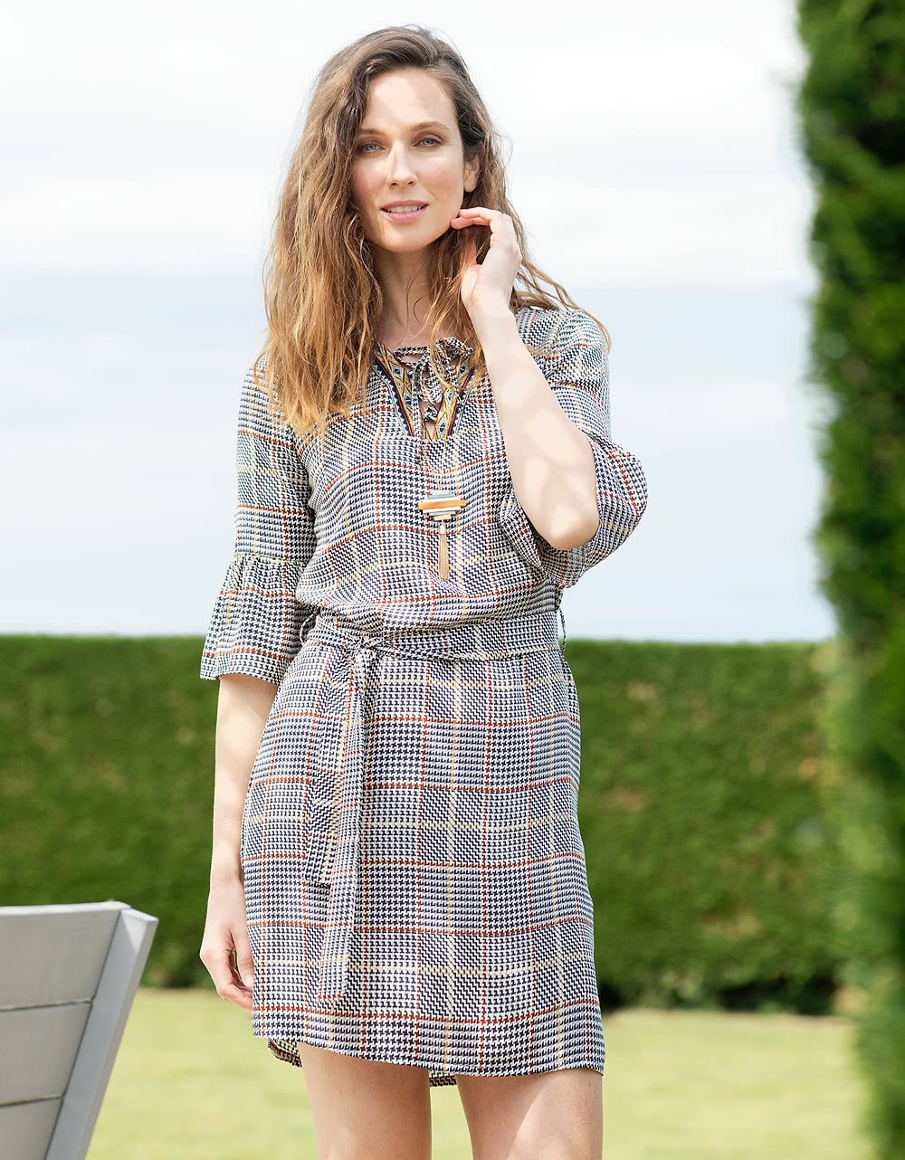 Robe prince de galles Robes Jupes Christine Laure