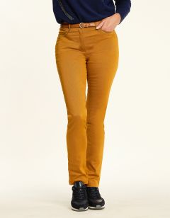 Pantalon stretch ocre
