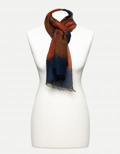 Foulard orange rayures