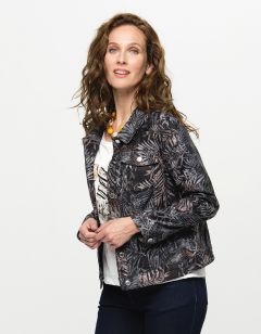 Veste imprimé feuilles