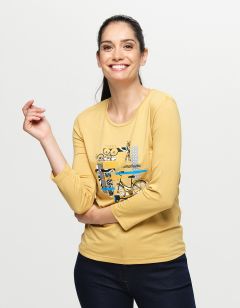 T-shirt motif ocre