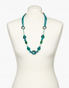 Collier sautoir vert