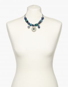 Collier bleu fantaisie