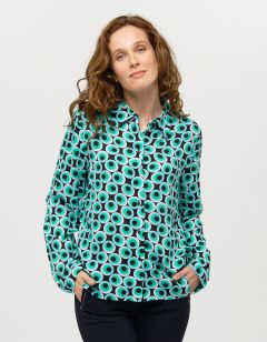 Chemisier vert noir pop