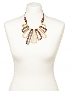 Collier en bois marron
