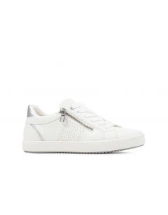 Baskets blanc zip latéral