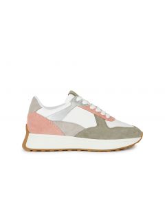 Baskets cuir kaki