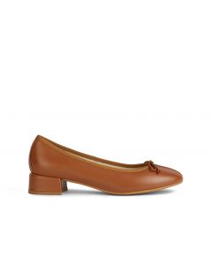 Ballerines cuir marron