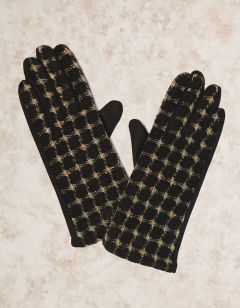 Gants carreaux noir