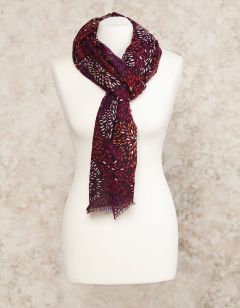 Foulard rose imprimé