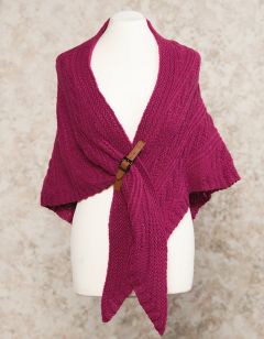 Echarpe poncho violet