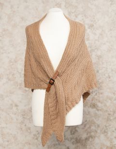 Echarpe poncho beige