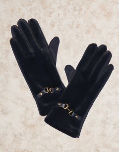 Gants doux gris