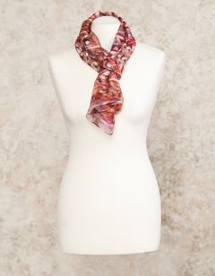 Foulard orange imprimé