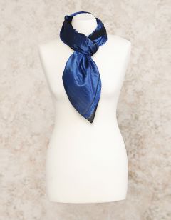 Foulard satin bleu