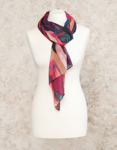 Foulard imprimé rose noir