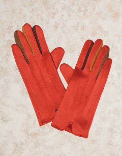 Gants fins chauds rouge