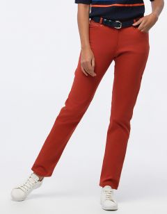 Pantalon coton terracotta