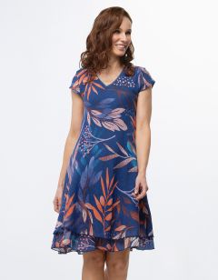 Robe gaze de coton marine