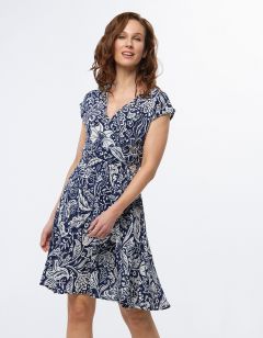 Robe bleu imprimé fleuri