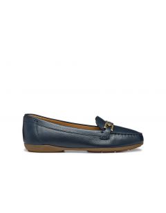 Mocassin léger cuir bleu