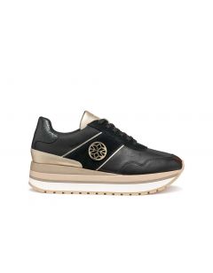 Baskets compensées cuir
