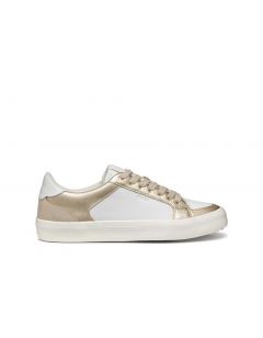 Baskets basses cuir or