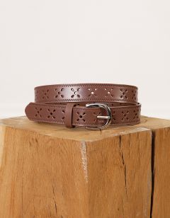 Ceinture en cuir marron