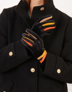 Gants doux noir fantaisie